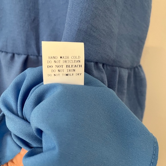 NWT Blue Sleeveless Babydoll Dress - Picture 9 of 10